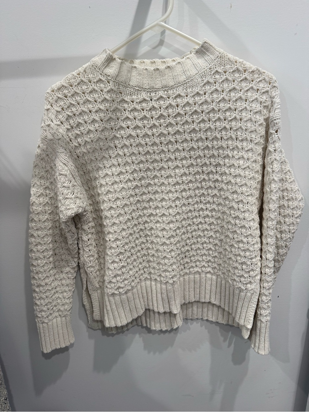 a new day Cream Textured Knit Cowl Sweater